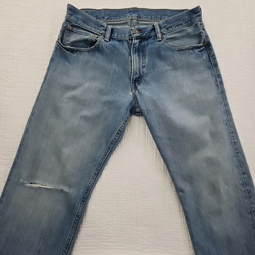 Polo Ralph Lauren Jeans Men 33x32 Med Wash 867‎ Classic Fit Straight Distressed